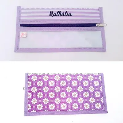 Kit Necessaire e toalha de mão Flores - artesanato de Innovare Studio