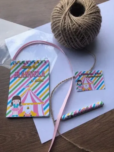 Bloquinho Circo Personalizado - artesanato de creativitybynina