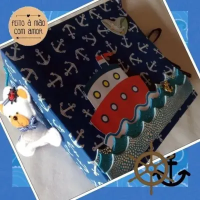 Álbum Menino Marinheiro Grande - artesanato de Ateliê de Criação Usina Caseira