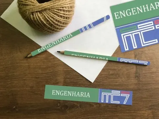 Lápis Logo Marca Personalizado - artesanato de Mi Papelaria Criativa