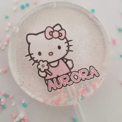 Gatinha Hello Kitty - artesanato de Lollipops Cristal
