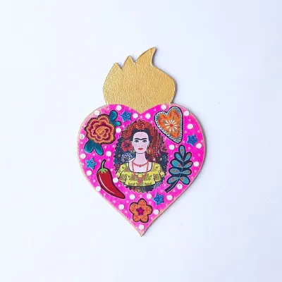 Enfeite de Parede Frida Estrela - artesanato de Estudio Bananeira