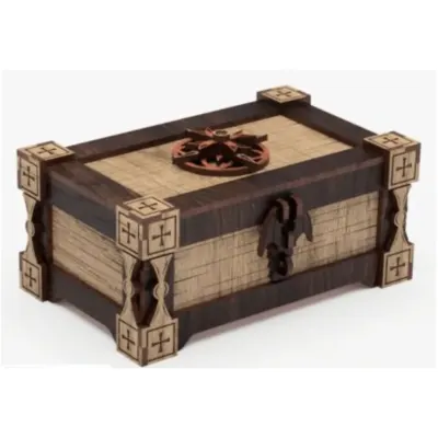 Caixa Decorativa Gótica Artesanal Em Mdf 20x12x9 cm - artesanato de Laszlo Madeira e Laser