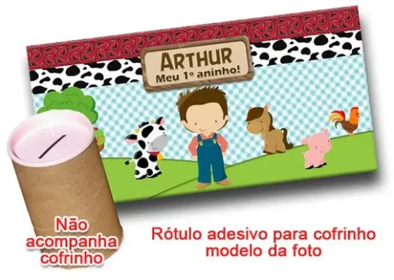 Rótulo para cofrinho qualquer tema - artesanato de PAPCRIE