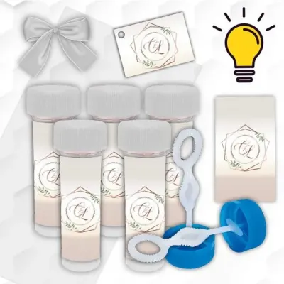 Bolinha de Sabão Casamento Personalizada - artesanato de Mi Papelaria Criativa