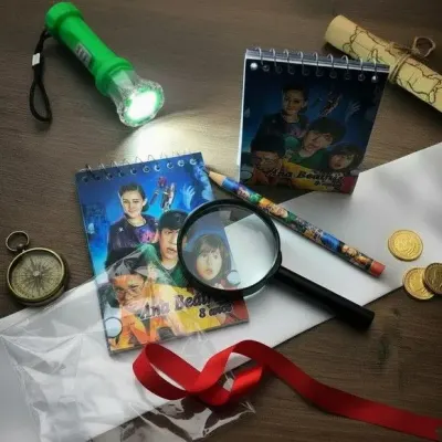 Kit Bloquinho + Lupa e Lanterna Dpa Personalizado - artesanato de Mi Papelaria Criativa