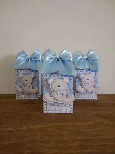 Caixa Milk Ursinho - artesanato de Fina Essência Papelaria Personalizada