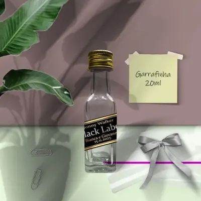 Garrafinha Black Label Personalizada - artesanato de Mi Papelaria Criativa