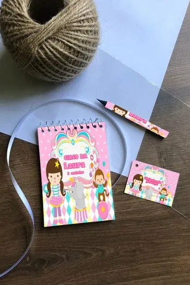 Bloquinho Circo Personalizado - artesanato de Mi Papelaria Criativa