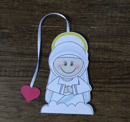 Marcador de Página 10cm - Madre Teresa de Calcutá - artesanato de Emejhu Personalizados