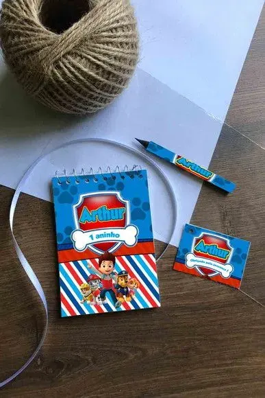 Bloquinho Patrulha Canina Personalizado - artesanato de Mi Papelaria Criativa