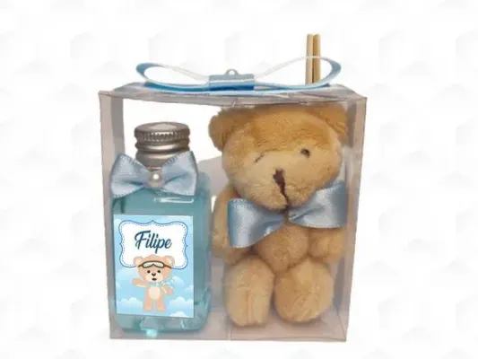 Aromatizador com Ursinho Aviador Personalizado - artesanato de creativitybynina