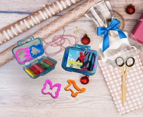 Mini Maleta com Massinhas Homem Aranha Personalizada - artesanato de Artmanha Lembrancinhas