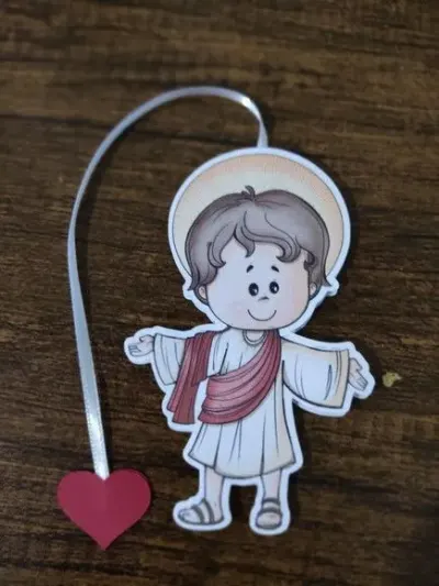Marcador de Página 08 cm - Menino Jesus T - artesanato de Emejhu Personalizados