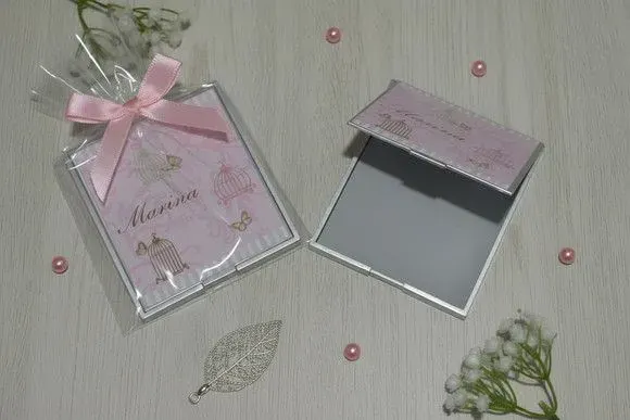 Lembrancinha Espelho - Jardim Personalizado - artesanato de Mi Papelaria Criativa