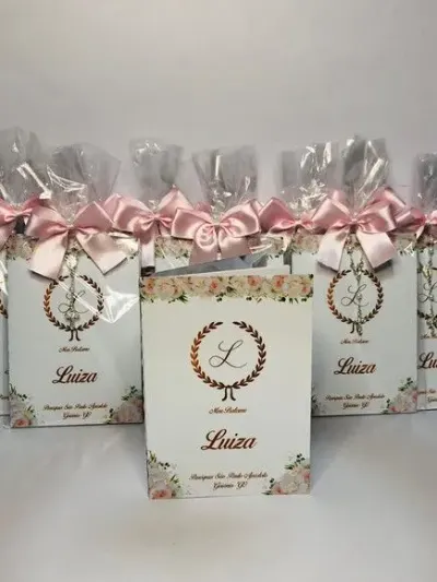 Livro de Orações Luxo com Foto para Batismo - artesanato de Fina Essência Papelaria Personalizada