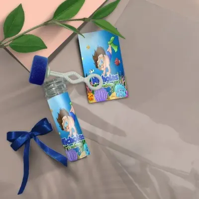 Bolha de Sabão - Fundo do Mar Personalizado - artesanato de Mi Papelaria Criativa
