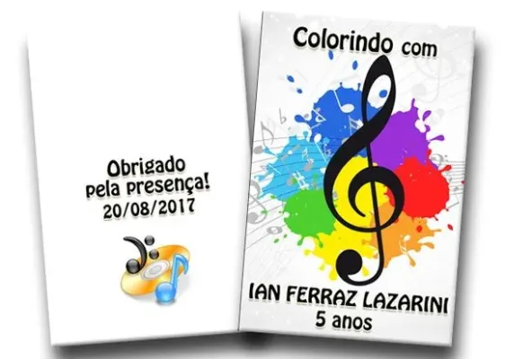 Revista para colorir Musica 14x10 - artesanato de PAPCRIE