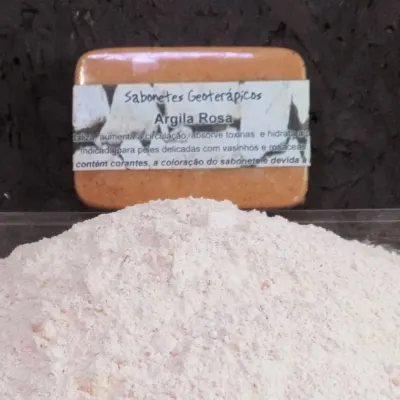 Sabonetes Geoterápicos - Argila Rosa - artesanato de BanhoDiGatto
