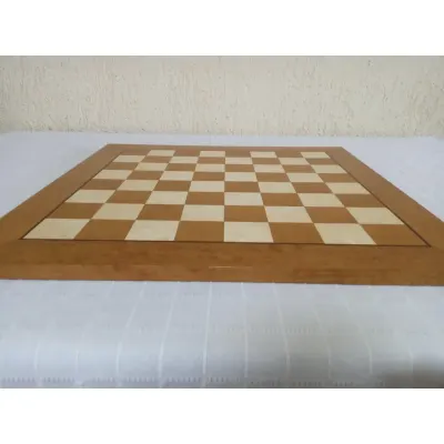 Tabuleiro de Xadrez Tradicional Imbuía Mel - artesanato de Casa da Marchetaria