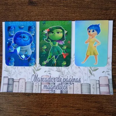Marcador de Página Magnético Trio 5 - "Divertidamente" - artesanato de Emejhu Personalizados