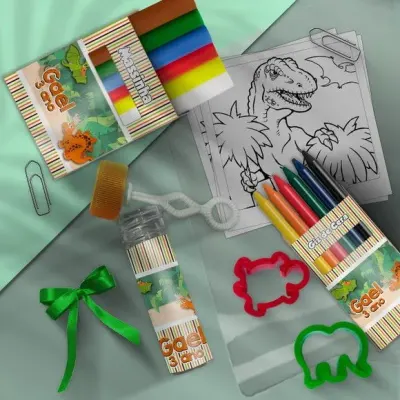 Kit Massinha Infantil Dinossauro Baby Personalizado - artesanato de Mi Papelaria Criativa