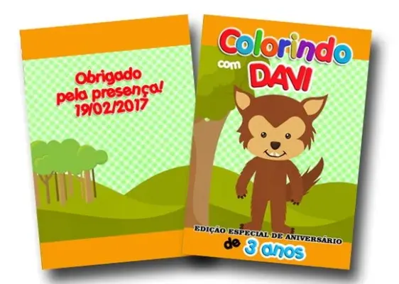 revista colorir lobo mau 14x10 - artesanato de PAPCRIE