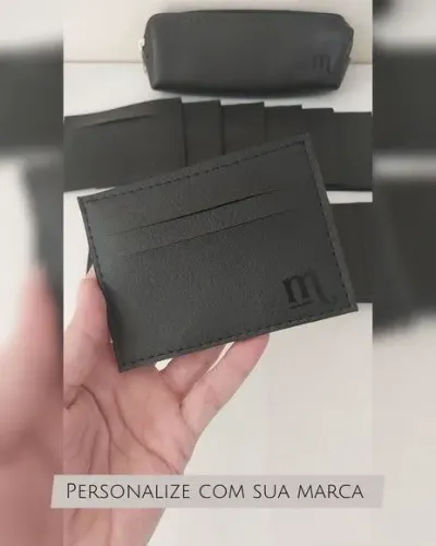 Carteira Slim Porta Cartões - Brindes - artesanato de Innovare Studio