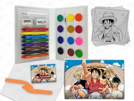 Estojo de Pintura One Piece Personalizado - artesanato de creativitybynina