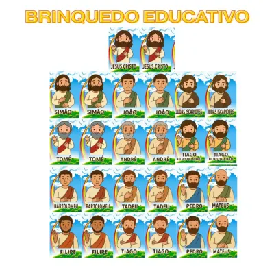 Brinquedo Educativo Jesus e os Discípulos Infantil JD Arte - artesanato de JD Arte