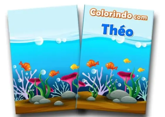 Revista de colorir fundo do mar 14x10 - artesanato de PAPCRIE