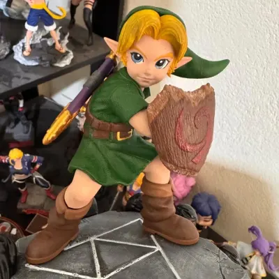 Boneco Action figure link zelda ocarina of time nintendo 64 A pronta Entrega - artesanato de 3D BILLA