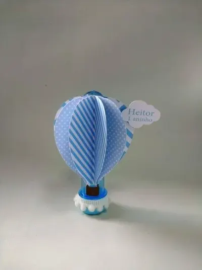Tubete balão de ar quente - artesanato de Fina Essência Papelaria Personalizada