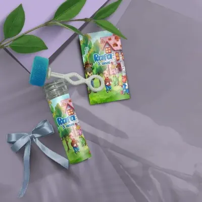 Bolha de Sabão - Três Porquinhos Personalizado - artesanato de Mi Papelaria Criativa