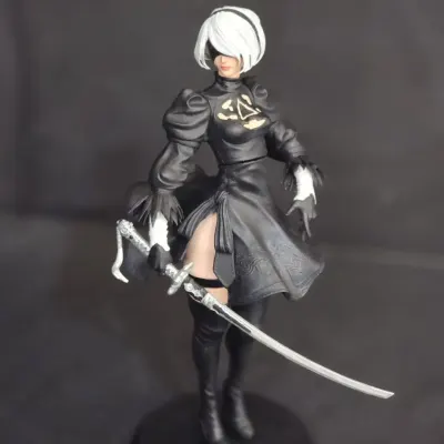 nier automata 2b action figure colecionaveis - artesanato de 3D BILLA