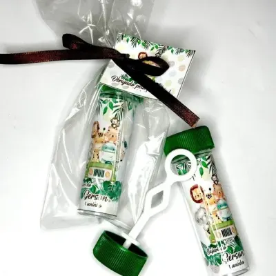 Bolinha de Sabão Safari Personalizada - artesanato de Mi Papelaria Criativa