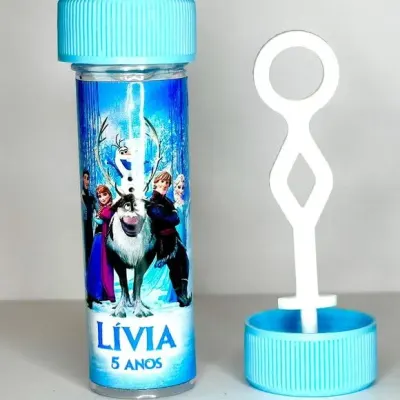 Bolinha de Sabão Frozen Personalizada - artesanato de Mi Papelaria Criativa