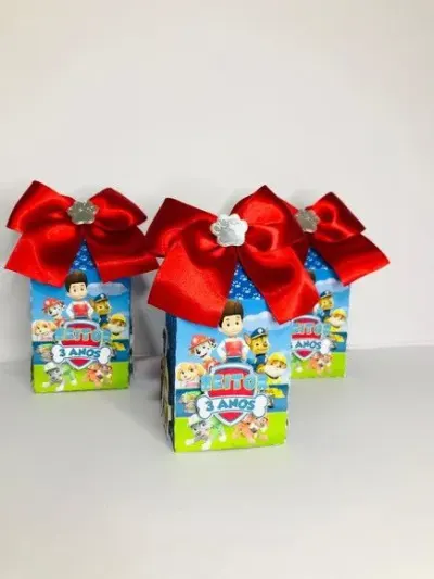 Caixa Milk Patrulha Canina - artesanato de Fina Essência Papelaria Personalizada