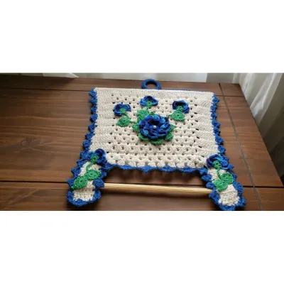 Porta Papel Toalha em Crochê Royal - artesanato de Mari Crochê feito com carinho!