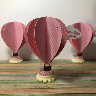 Tubete Balão De Ar Quente - artesanato de Fina Essência Papelaria Personalizada