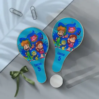 Raquete Ping Pong - Galacteo Personalizada - artesanato de Mi Papelaria Criativa