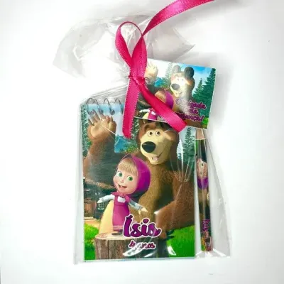 Bloquinho Marsha e o Urso Personalizado. - artesanato de Mi Papelaria Criativa