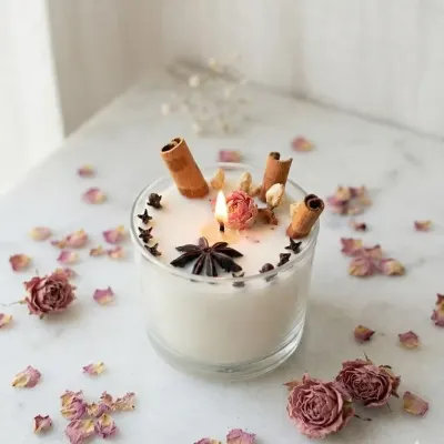 vela de frutas doces, com Aniz, canela e cravo - artesanato de calendula encantada