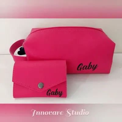 Kit Nécessaire e Carteira (sintético) - artesanato de Innovare Studio