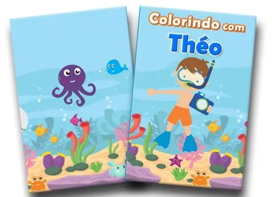 Revista de Colorir Fundo do Mar 14x10 - artesanato de PAPCRIE