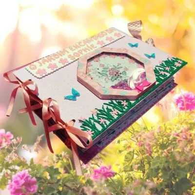Álbum de Fotos Personalizado Jardim Encantado - artesanato de Ateliê de Criação Usina Caseira