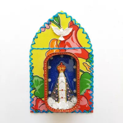 Capelinha de Lata N. S. Aparecida - artesanato de Estudio Bananeira