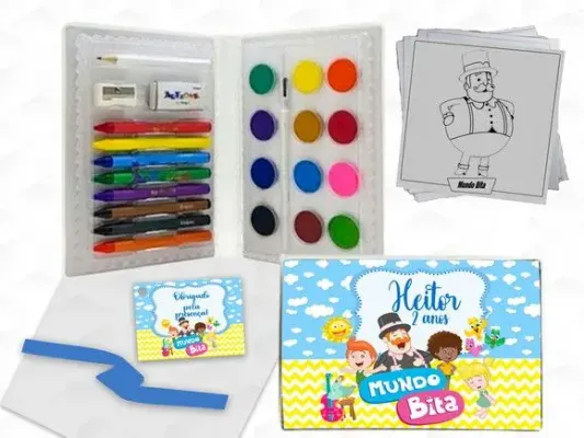 Estojo de Pintura Mundo Bita Personalizado - artesanato de creativitybynina