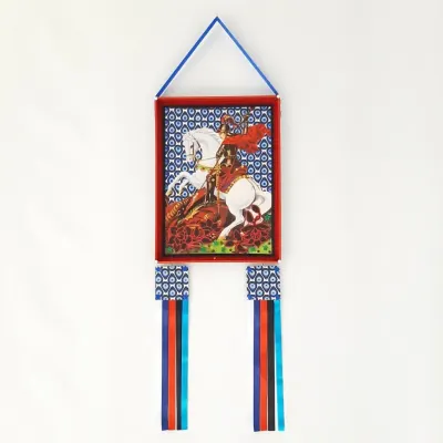 Estandarte São Jorge - artesanato de Estudio Bananeira