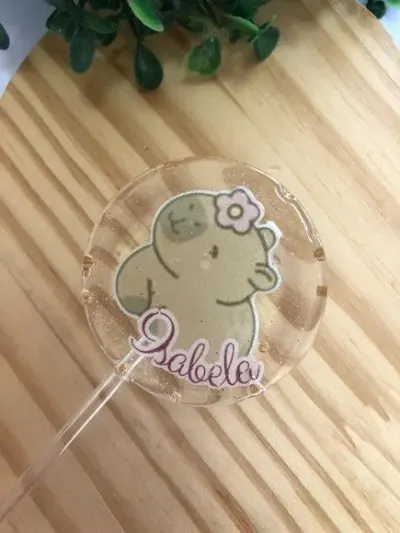 Capivara + Card Convite! - artesanato de Lollipops Cristal